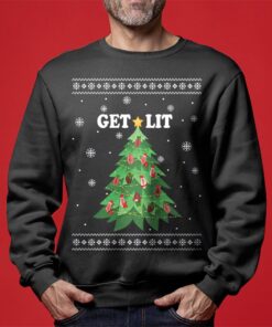 Dirty Get Lit Clitmas Mens Ugly Sweaters