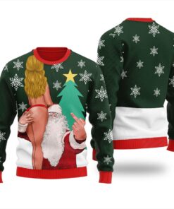 Dirty Santa With Sexy Girl Ugly Sweater