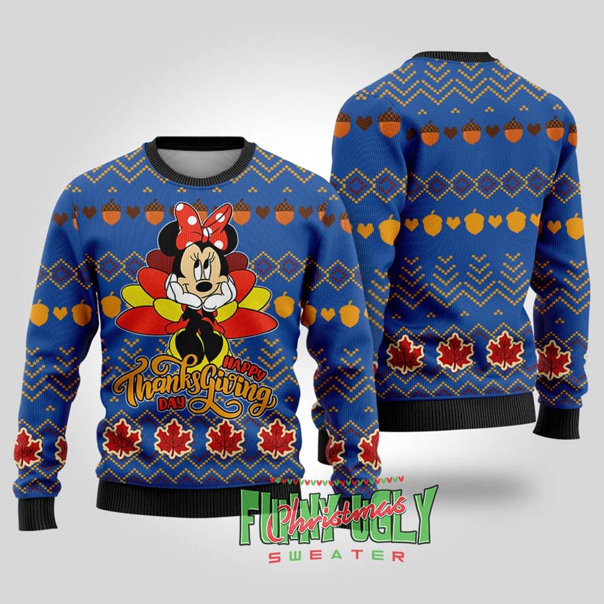 Disney Minnie Ugly Thanksgiving Sweaters