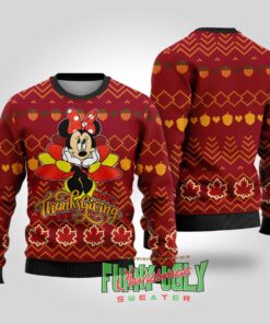 Disney Minnie Thanksgiving Ugliest Sweaters For Christmass