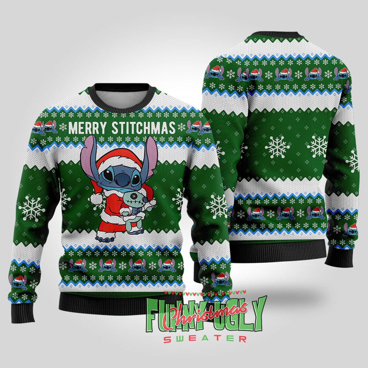 Disney Stitch Funny Christmas Sweaters