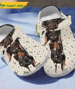 Doberman Dogs Face Crocs Sandals