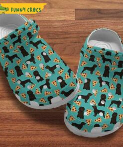 Dog And Pizza Pattern Crocs Shoes