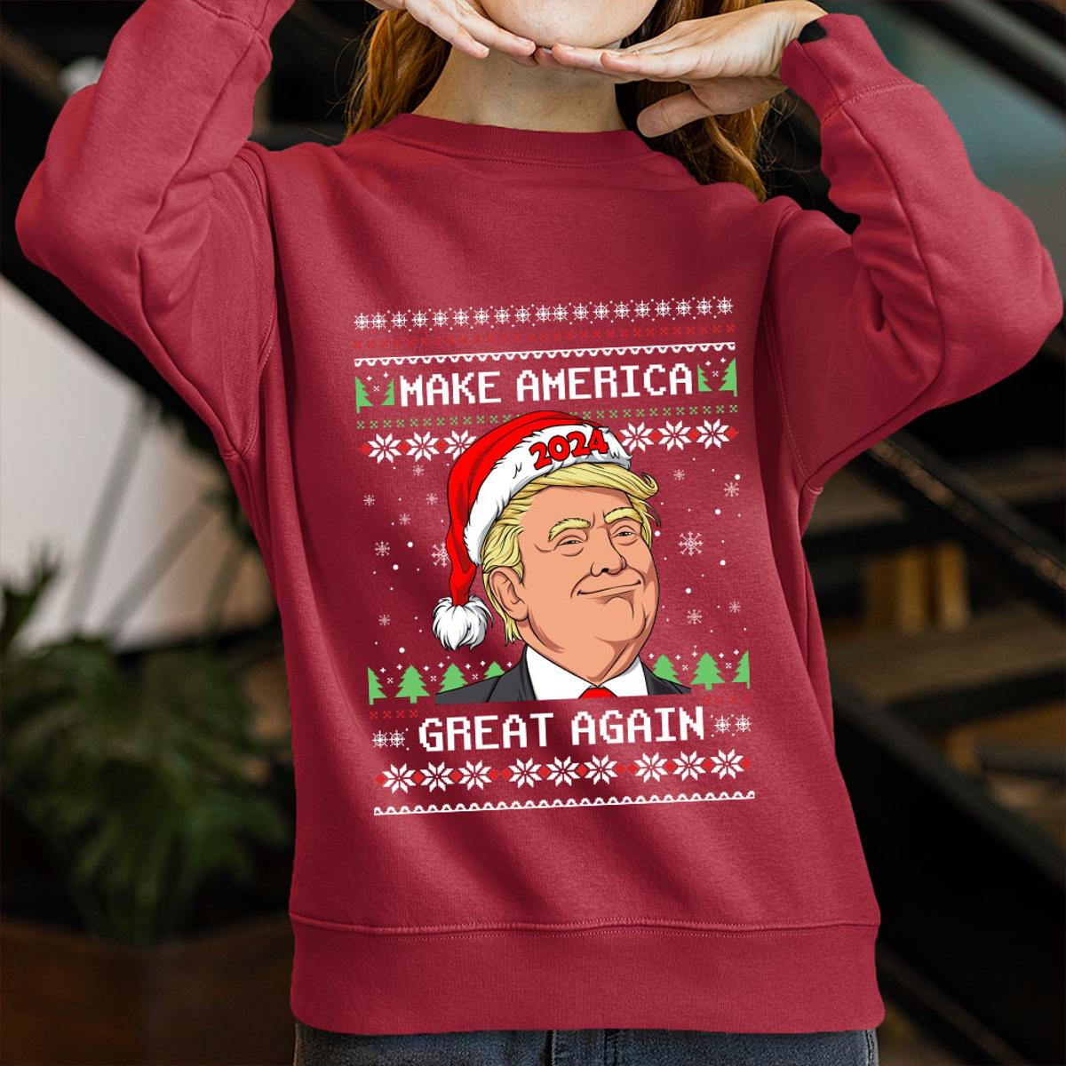Trump Christmas Sweater Men