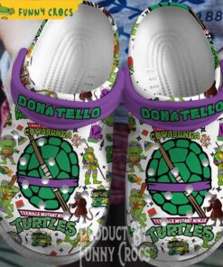 Donatello Ninja Turtle White Crocs Shoes