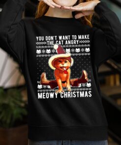 Don’t Want To Make The Cat Angry Funny Christmas Sweaterss