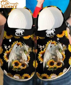Dragon Sunflower Crocs Clog