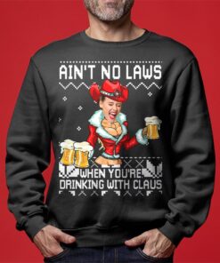 Drinking With Claus Custom Face Santa Ugly Sweater