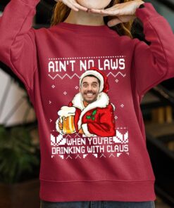 Drinking With Claus Personalized Santa Ugly Christmas Sweater