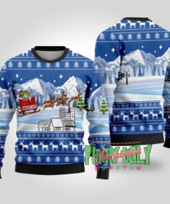 Driverless Sleigh Santa Funny Christmas Sweater