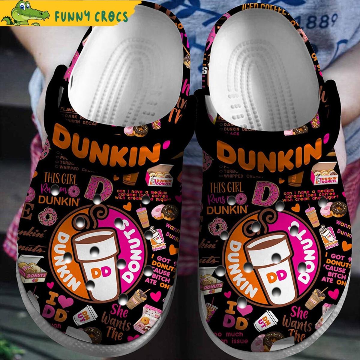 Dunkin Donut Crocs Clog Slippers