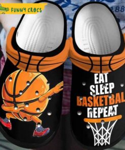 Eat Sleep Basketball Repeat Crocs Clog