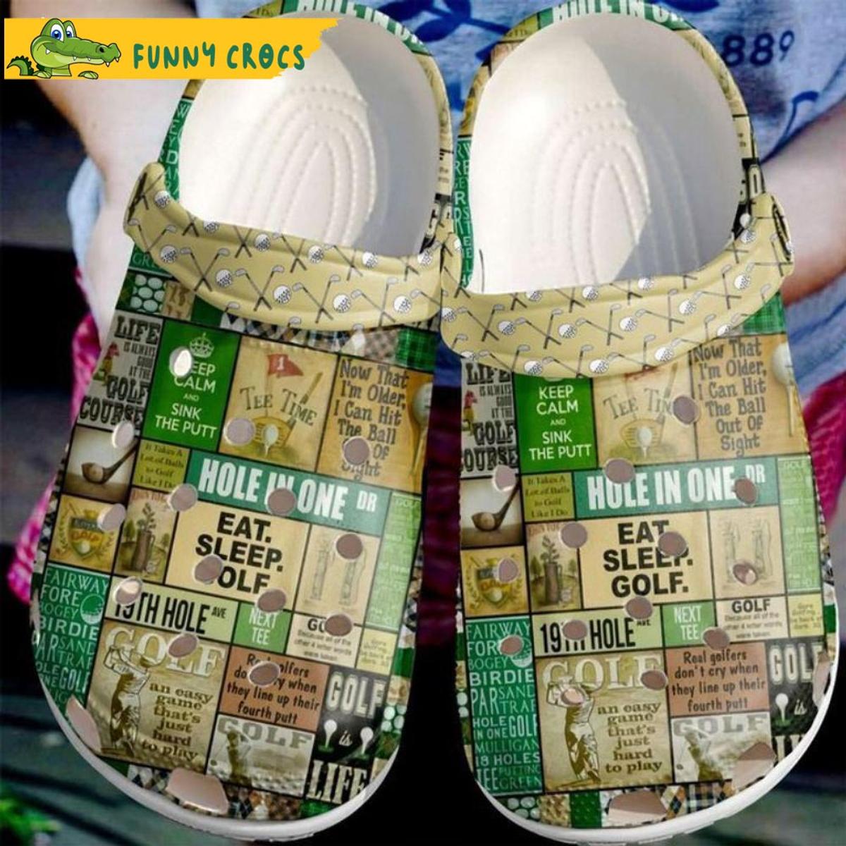 Funny Car Golf Crocs Slippers