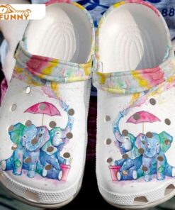 Elephant Splashing Happy Birthday Crocs Sandals