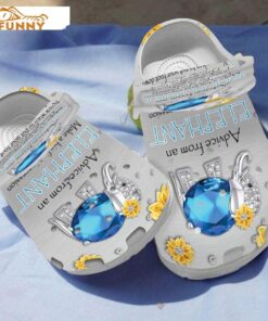 Autism Elephant Sunflower Crocs Slippers