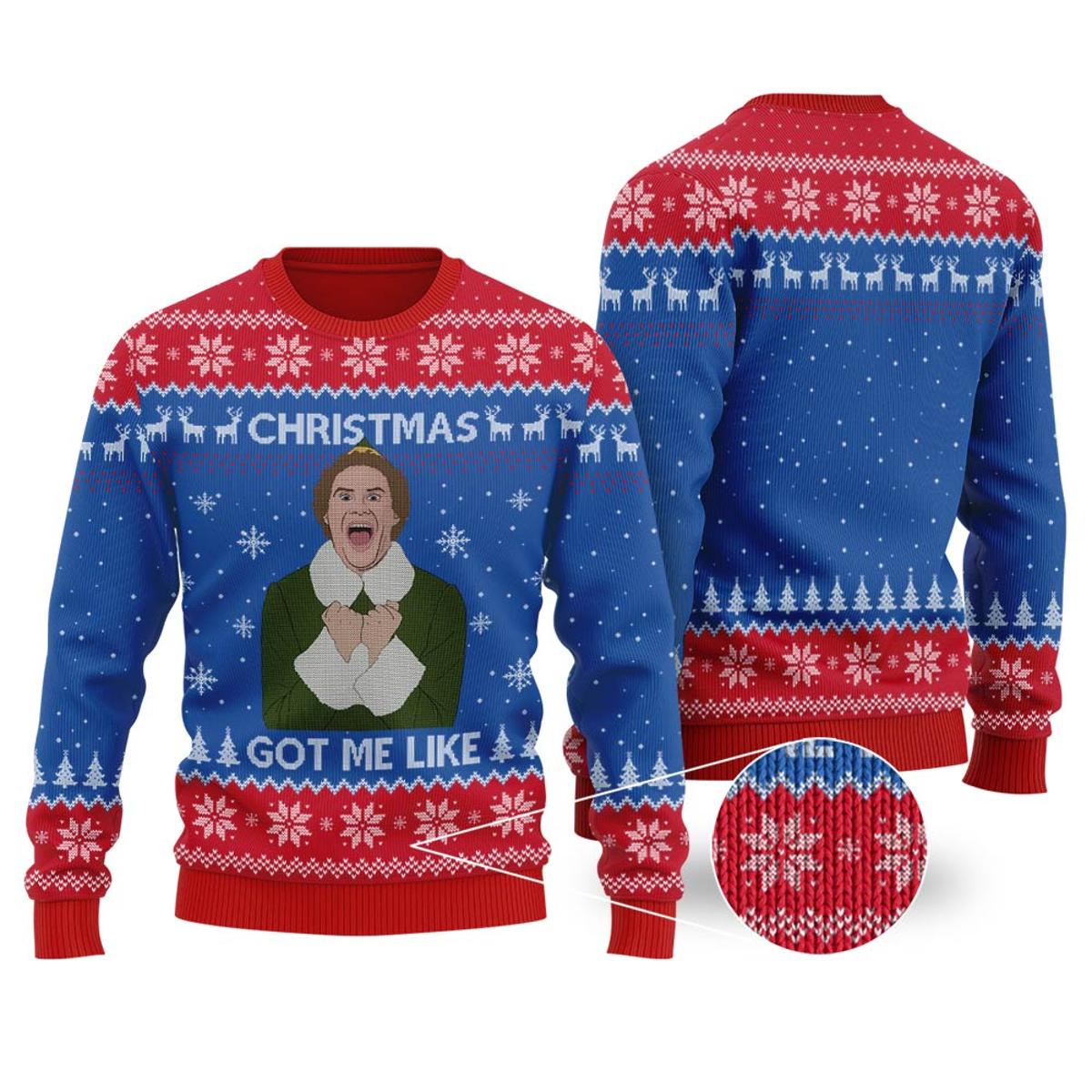 Crazy Elf Christmas Got Me Like Ugly Sweater