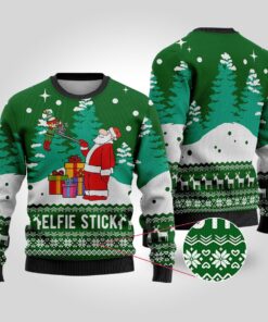 Elf Santa Selfie Funny Funny Christmas Sweaters