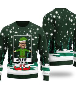 Elf Selfie Custom Ugly Christmas Sweater