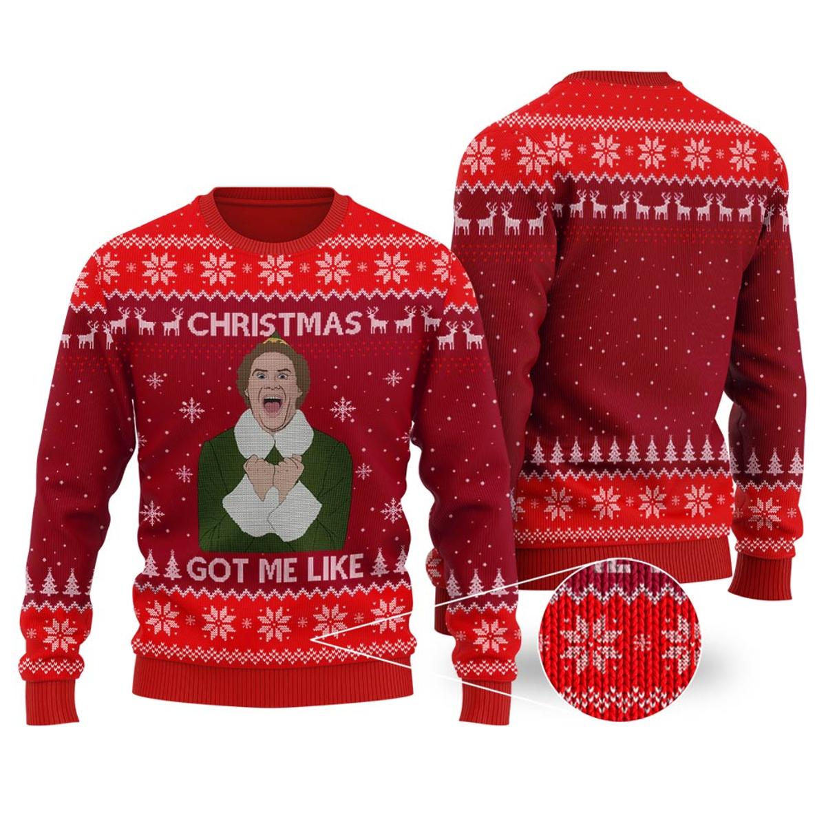 Crazy Elf Christmas Got Me Like Ugly Sweater