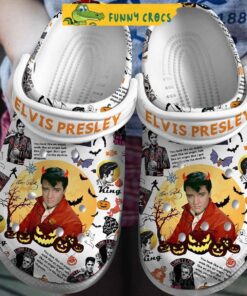 Dance King Of Rock And Roll Elvis Presley Light Blue Crocs Slippers