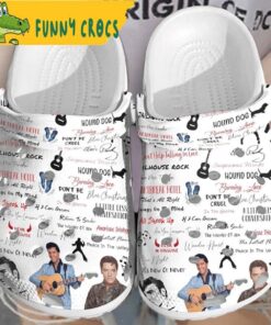 Dance King Of Rock And Roll Elvis Presley Light Blue Crocs Slippers