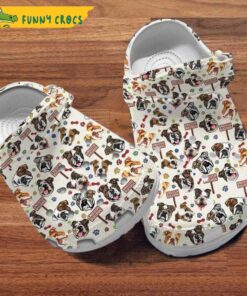 English Bulldog Dog Pattern Crocs Clog Shoes