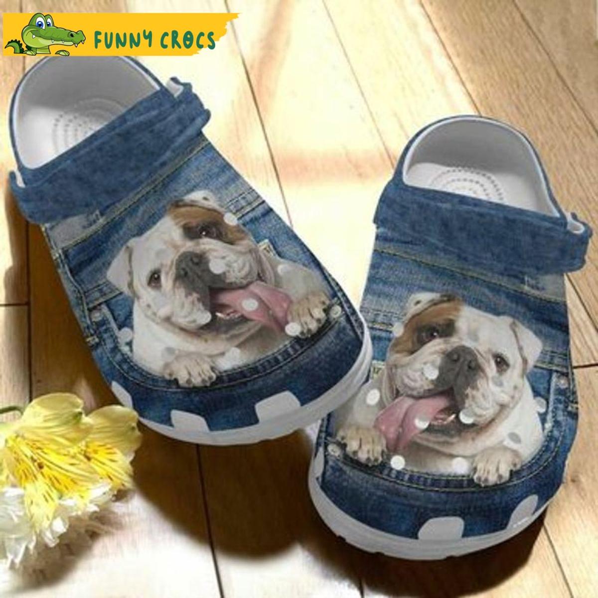 Funny Dog Rose Flower Crocs Clog Slippers