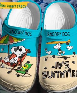 Enjoy Summer Time Snoopy Dog Peanuts Crocs Clog Shoes