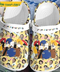 Friends Stickers Pattern Rubber Crocs Slippers