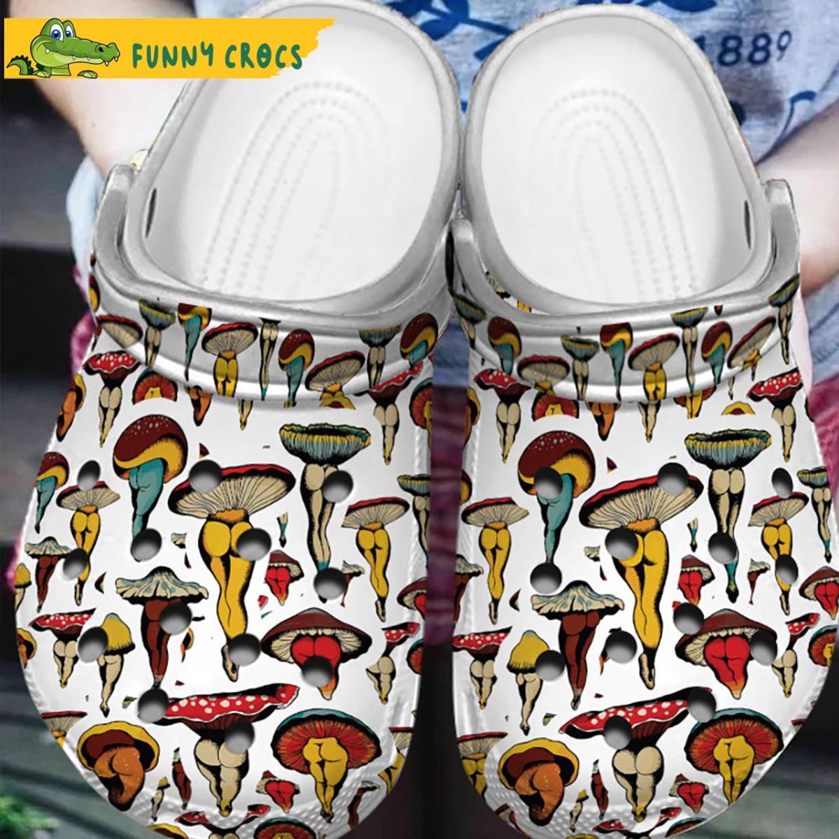 Cute Knowledge Mushroom Crocs Slippers