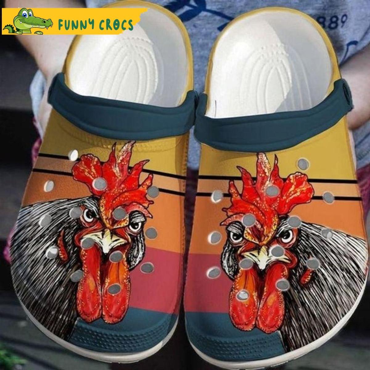 Farmer Rooster Chicken Crocs Slippers