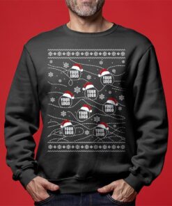 Festive Personalized Logo Ugly Sweater