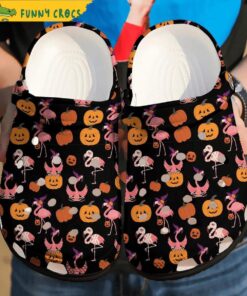 Flamingo Halloween Crocs Clogs