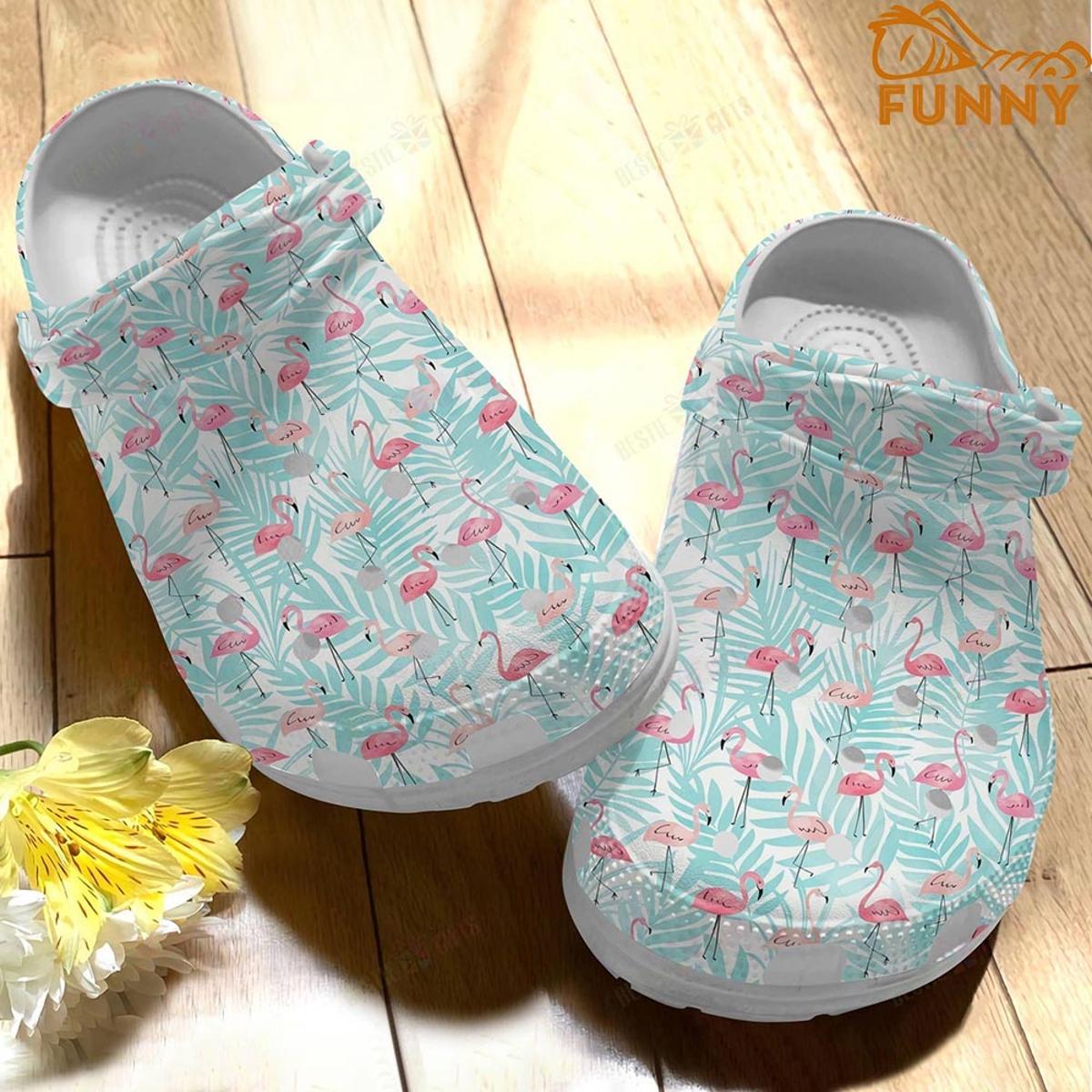 Camping Car Flamingo Crocs Slippers