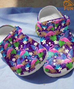 Flamingo Tropical Floral Colorful Crocs Clog Slippers