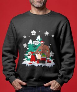 Flirting Santa Barry Wood Mens Mens Ugly Christmas Sweater