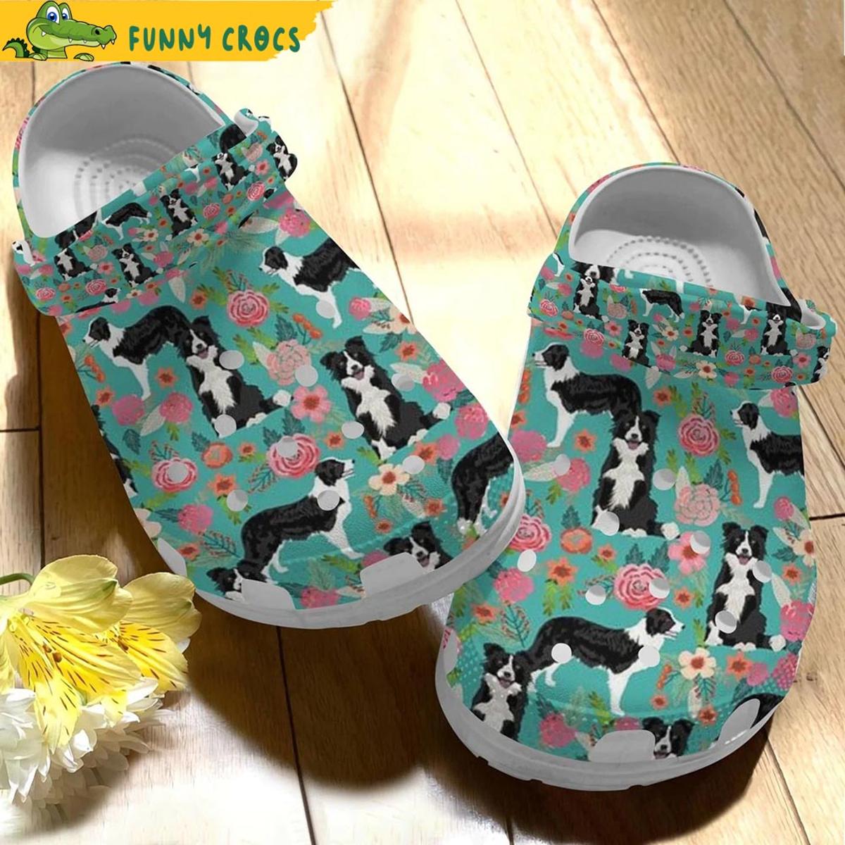 Funny Face Border Collie Crocs