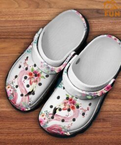 Floral Flamingo Crocs Slippers