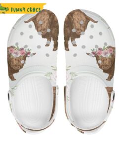 Floral Highlands Cow Crocs Shoes