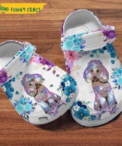 Floral Poodle Dog Mom Crocs Slippers