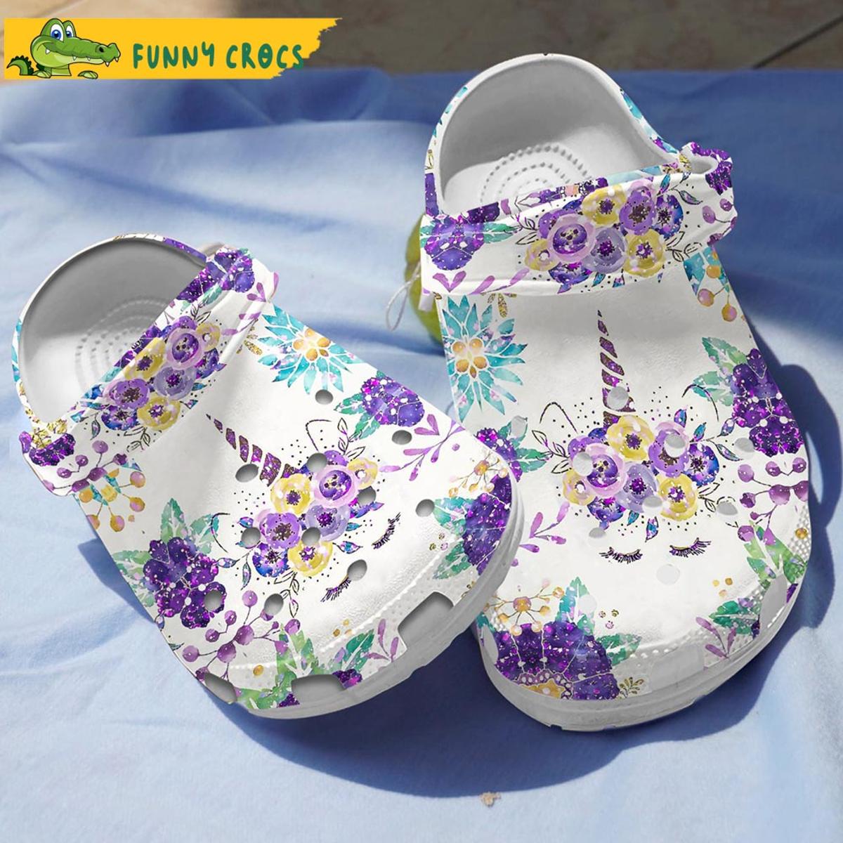 Custom Unicorn Riding Dinosaur Crocs Clog Shoes