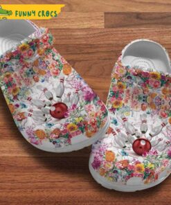 Flowers Bowling Floral Crocs Clog Slippers