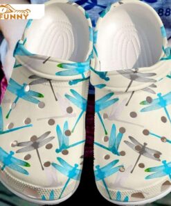 Funny Blue Dragonfly Crocs Slippers