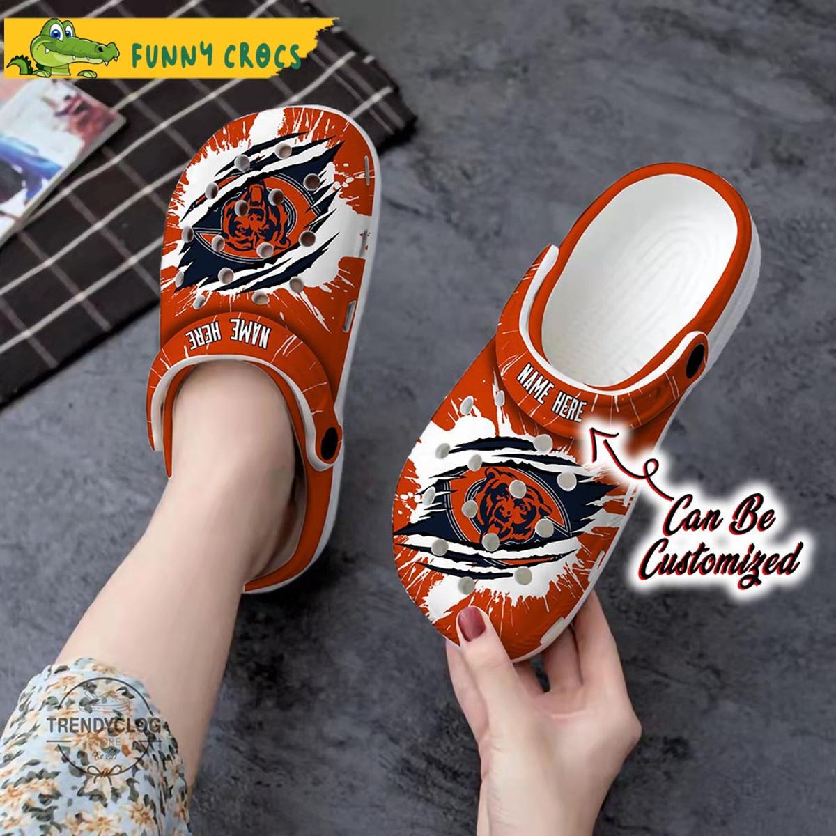 Football Nfl Chicago Bears Camo Crocs Clog Shoes