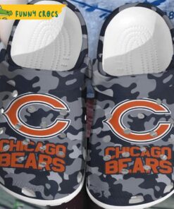 Football Nfl Chicago Bears Camo Crocs Clog Shoes