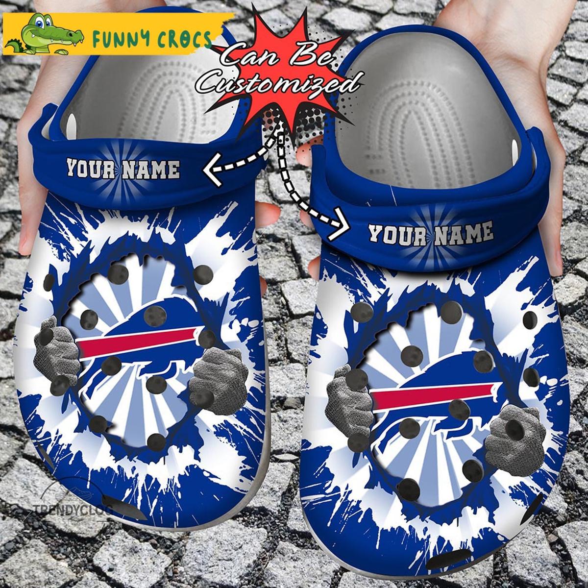 Football Personalized Buffalo Bills Hands Ripping Nfl Crocs Sandals