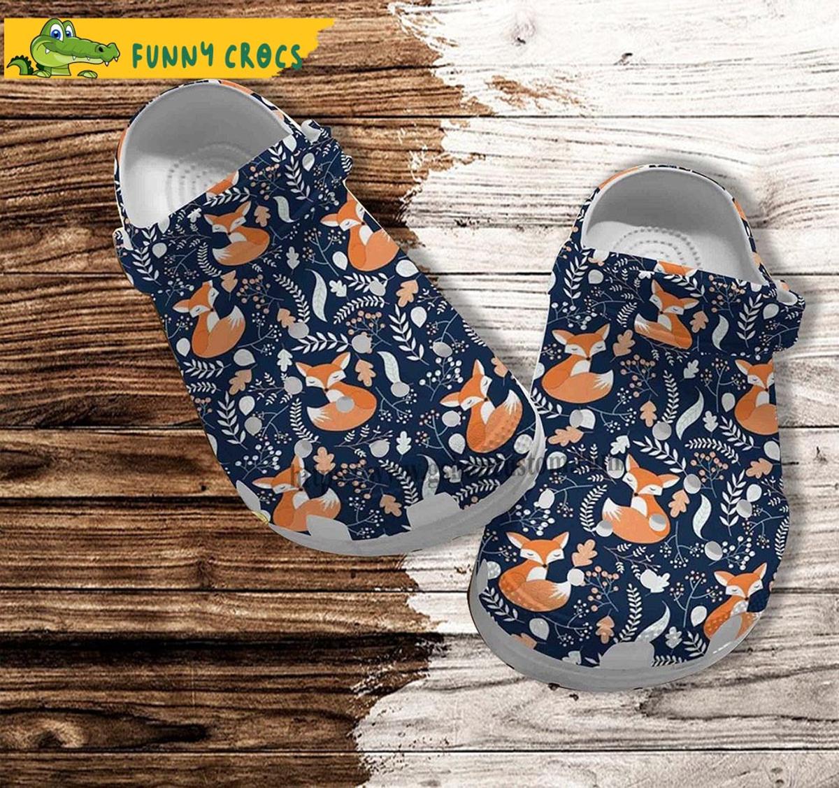 Fox Floral Crocs Slippers