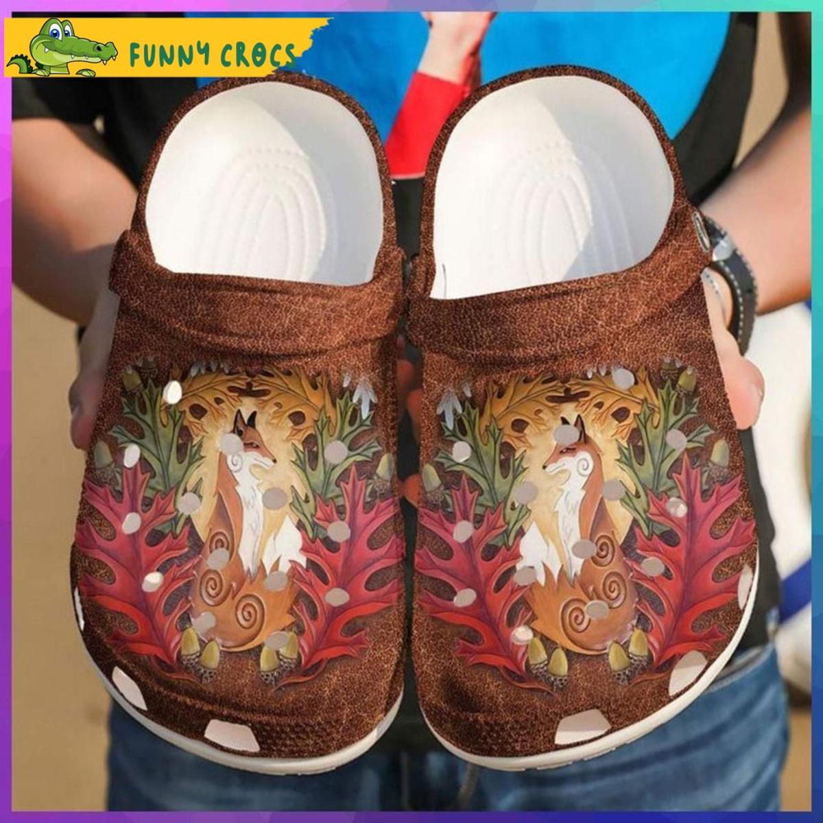 Fox Art Crocs Sandals