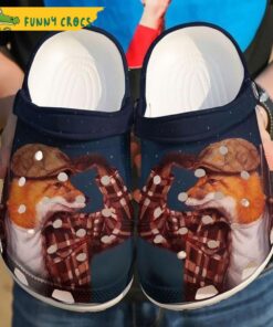 Fox Floral Crocs Slippers