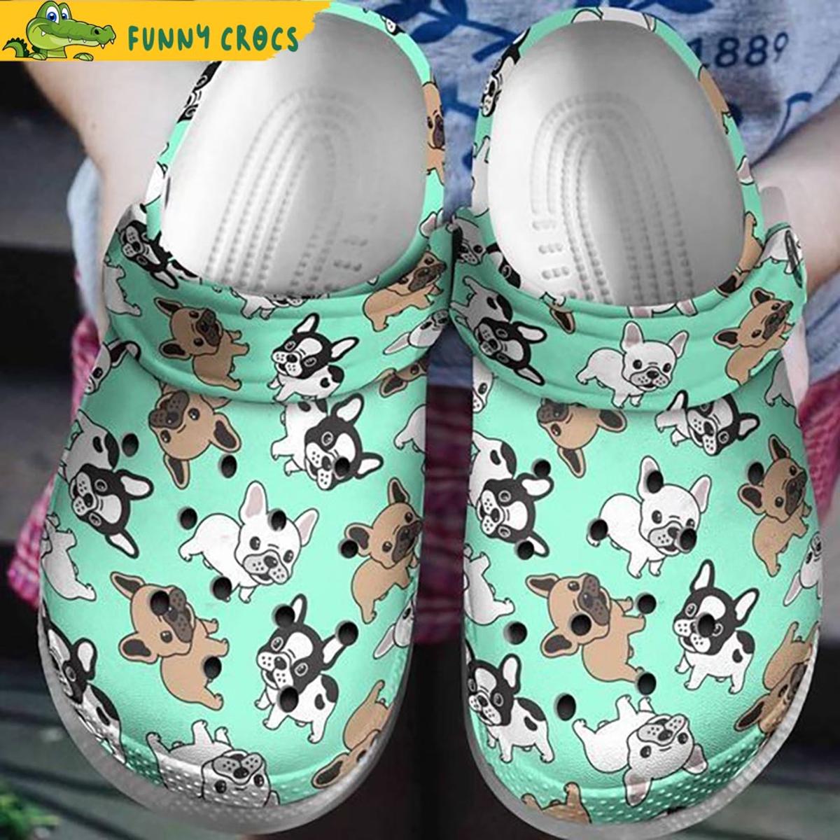 French Bulldog Lovely Green Dog Crocs Sandals